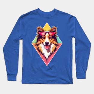 Sheltie Shetland Sheepdog Sunglasses Long Sleeve T-Shirt